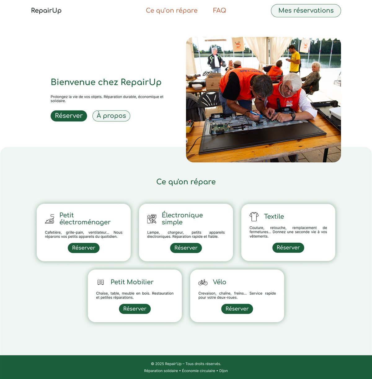 RepairUp — aperçu